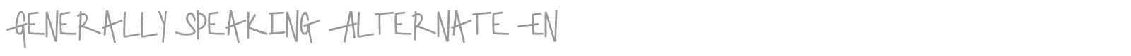 Generally Speaking font preview